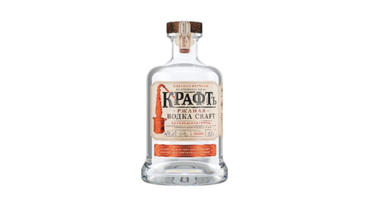 Водка Крафтъ ржаная 40% 0.5 л
