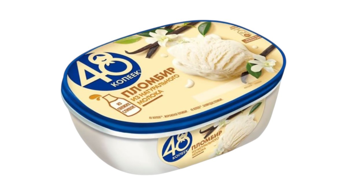 Мороженое Nestle 48 копеек пломбир 800 г ванна
