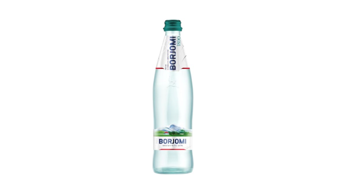 Вода Borjomi минеральная газированная 0.75 л стекло