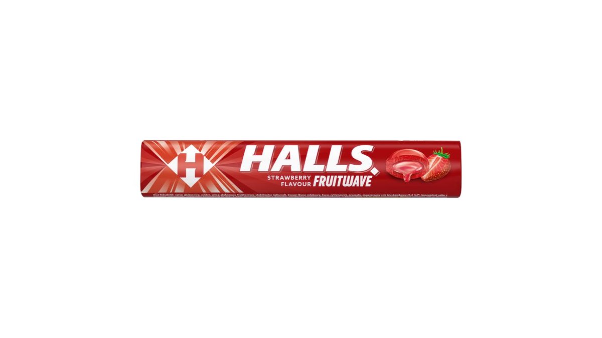 Halls Fruitwave Cukierki o smaku truskawkowym 45 g