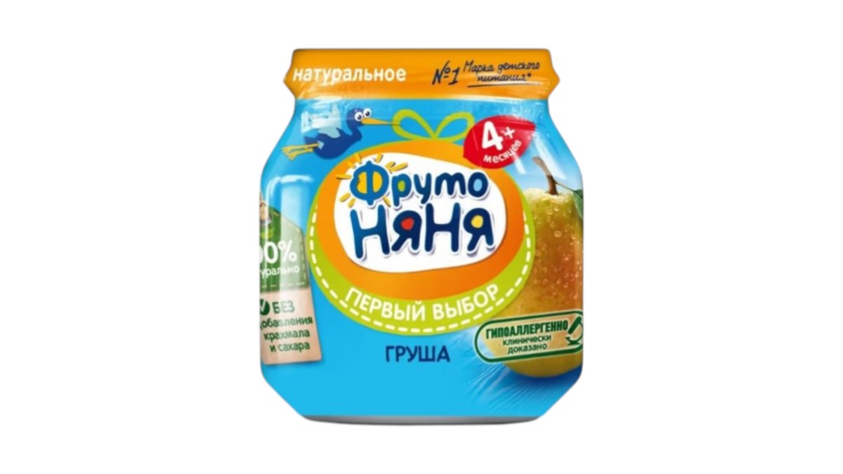 Пюре ФрутоНяня из груши натуральное с 4 месяцев 112 г
