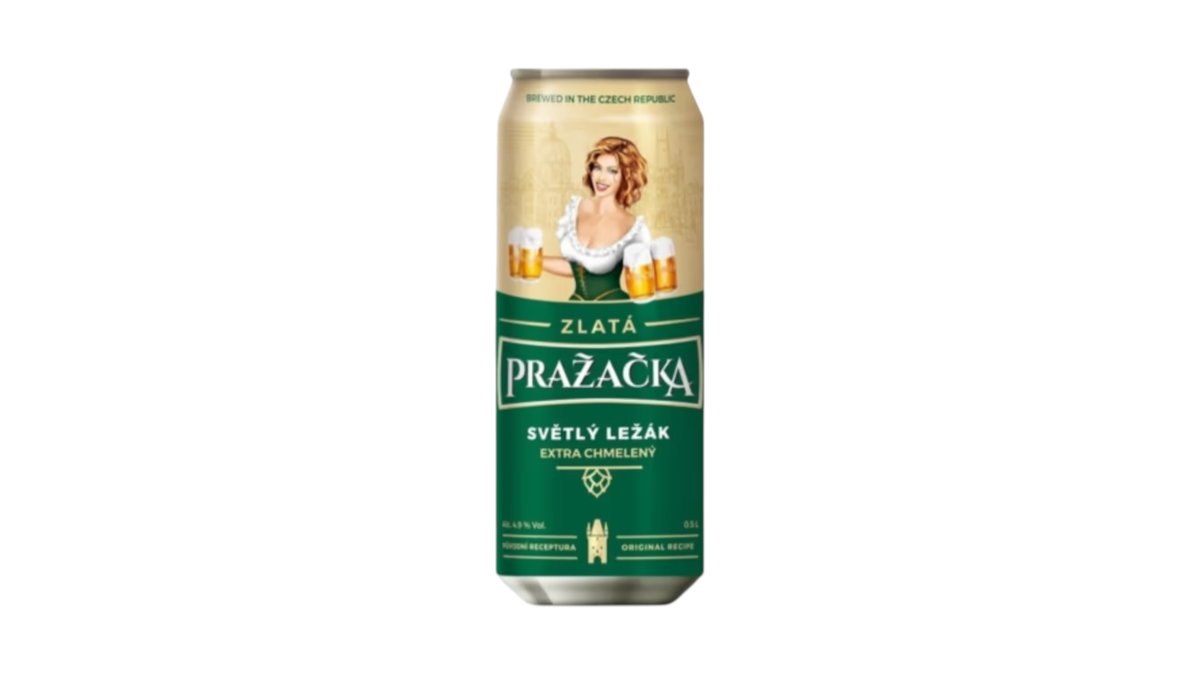 Пиво Prazacka Zlata Svetly Lezak 4.9% 0.5 л