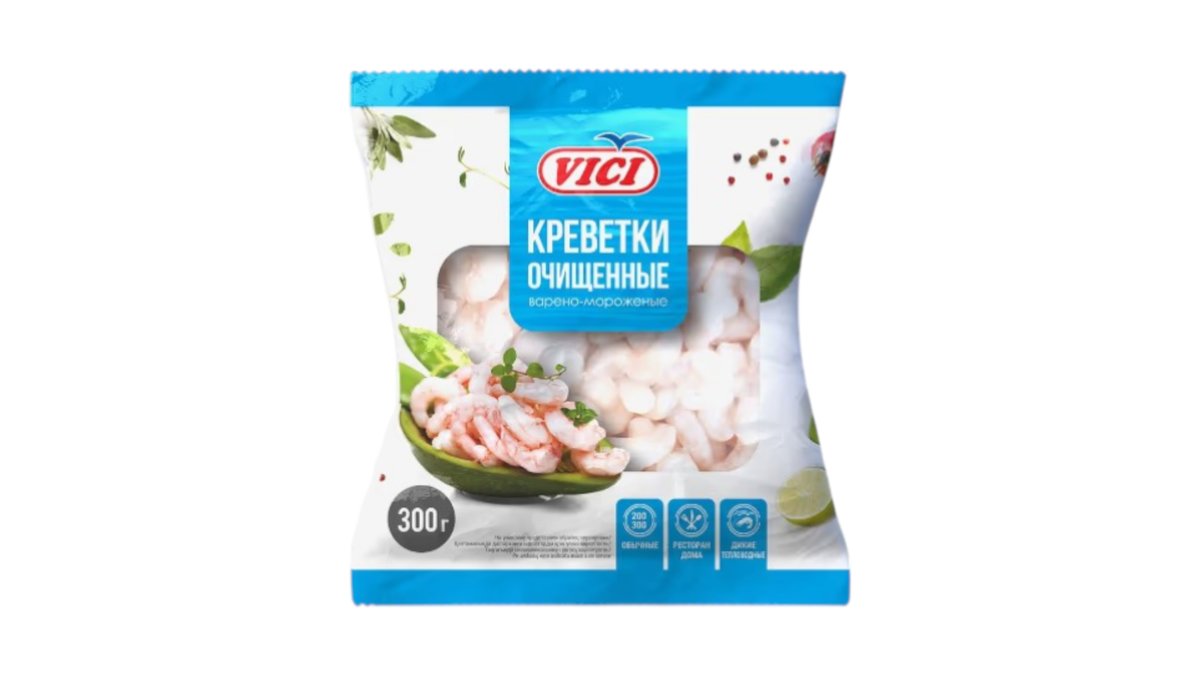 Креветки Vici очищенные замороженные 300 г