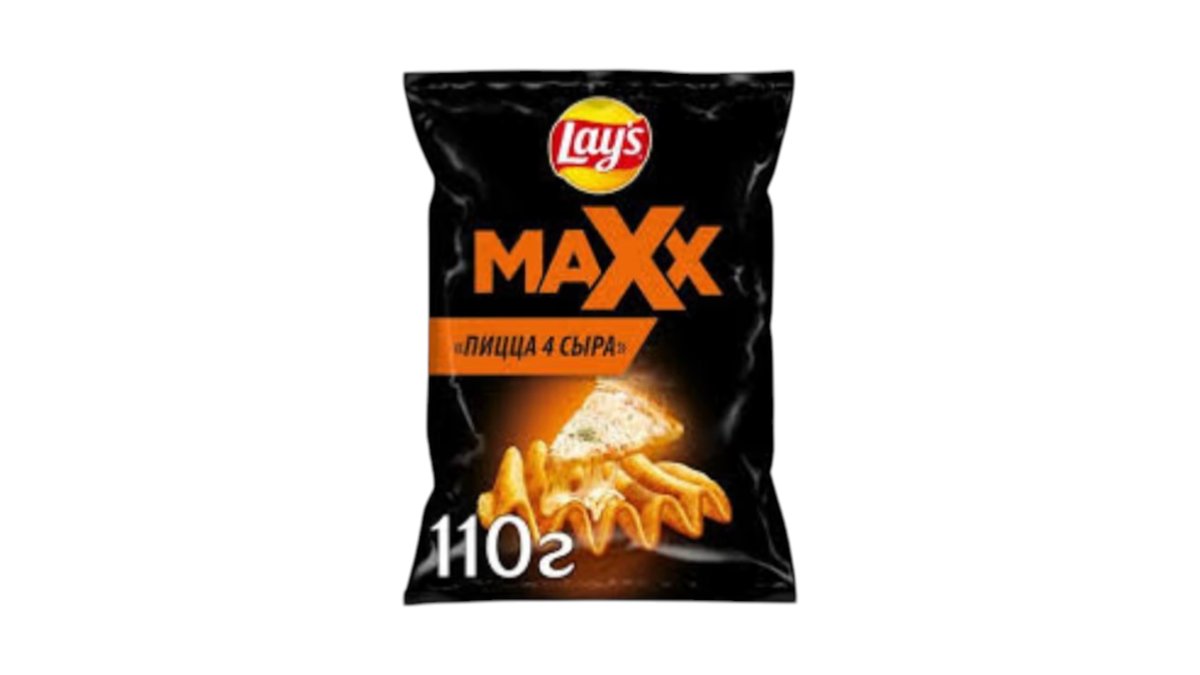 Чипсы Lays Maxx рифленые со вкусом пицца 4 сыра 100 г