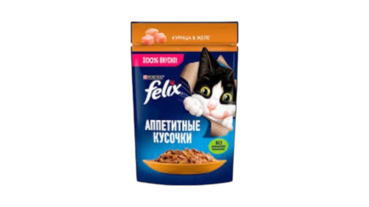 Felix Pişiklər üçün Nəm Yem Toyuq Əti ilə 75qr