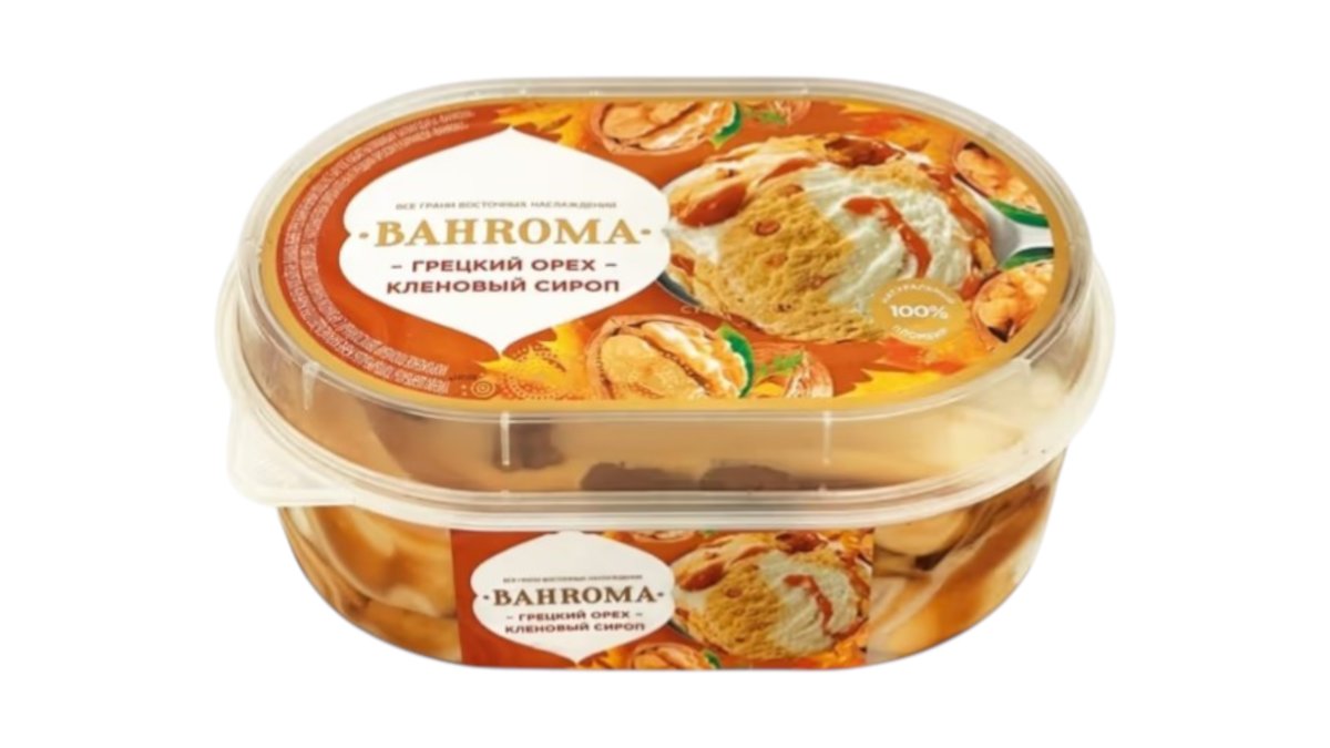 Мороженое Bahroma пломбир грецкий орех-кленовый сироп 450 г