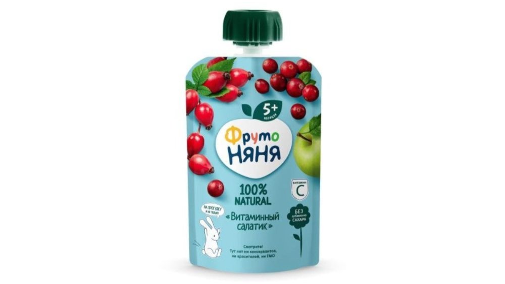 Fruto Nyanya® İtburnu və Mersin Püresi Vitamin C-li (90 qr. 5+ ay)
