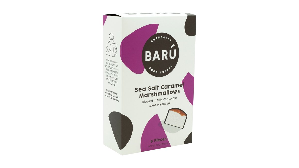 Skumfiduser m. mælkechokolade, havsalt & karamel, Barú