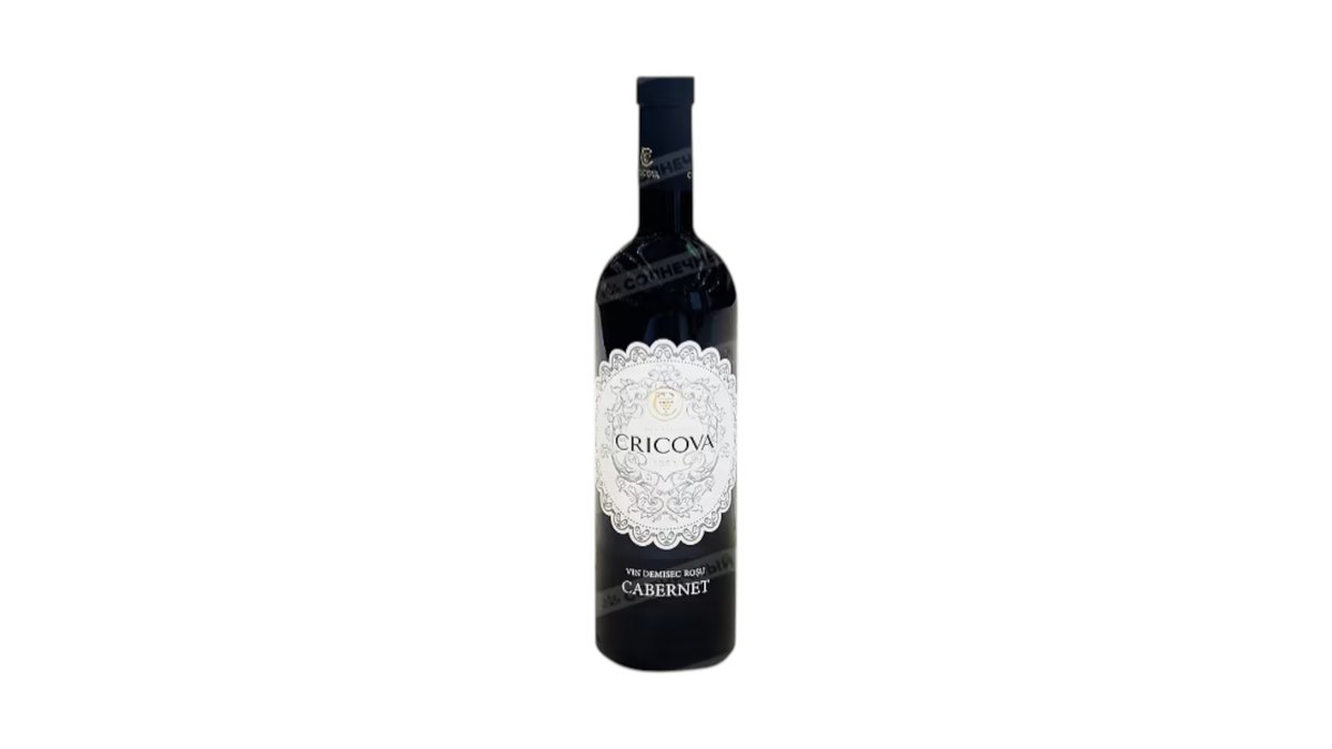 Вино Cricova Cab. красное полусухое 12% 0.75 л