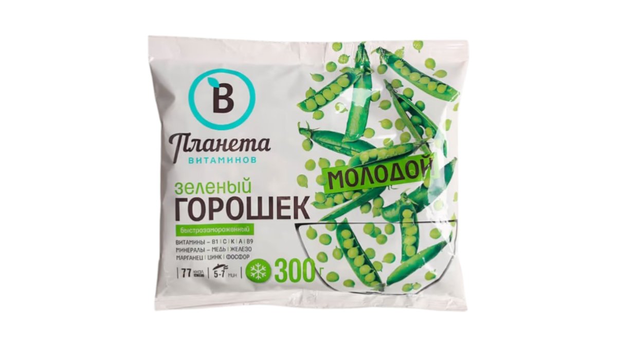 Горошек зеленый Планета Витаминов молодой 300 г