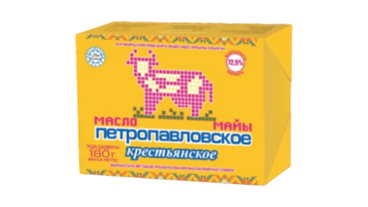 Масло петропавловское 180гр крестьянское 72,5%