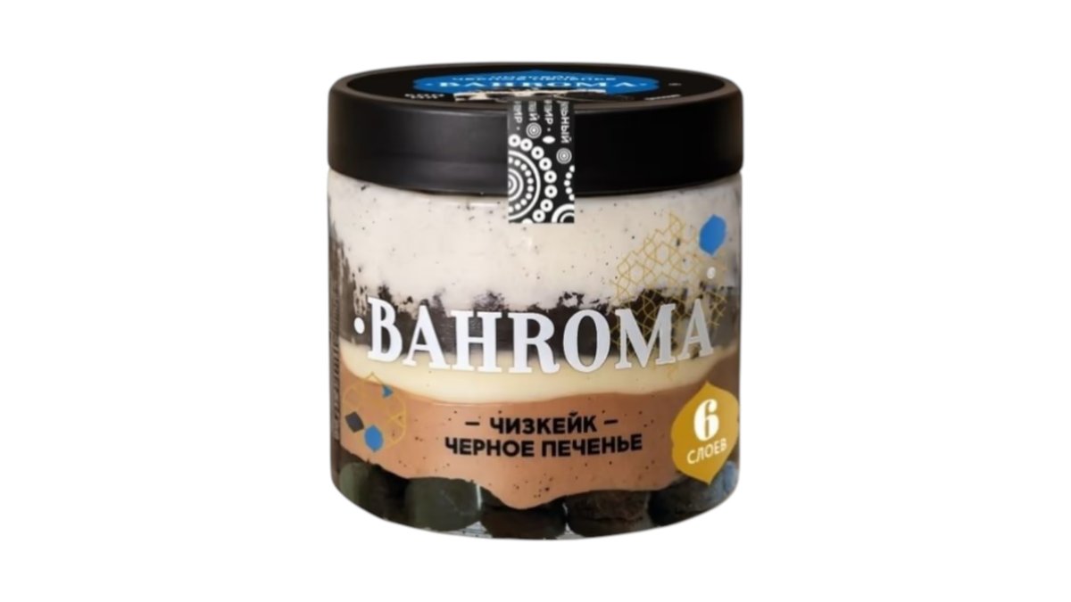 Мороженое Bahroma Пломбир Чизкейк-черное печенье 320 г