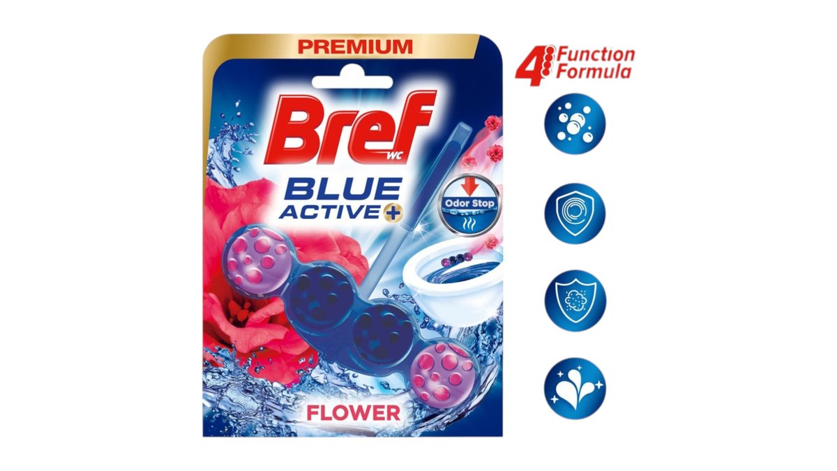 BREF Μπλοκ Τουαλέτας WC Blue Activ Floral 50g