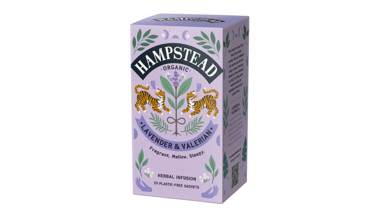 Hampstead Tea BIO bylinný čaj s levandulí a kozlíkem 20 sáčků