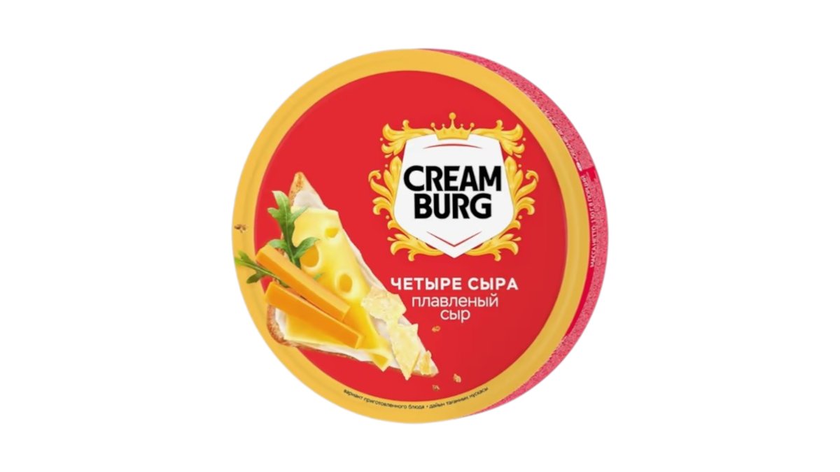 Плавленый сыр Creamburg четыре сыра 45% 130 г