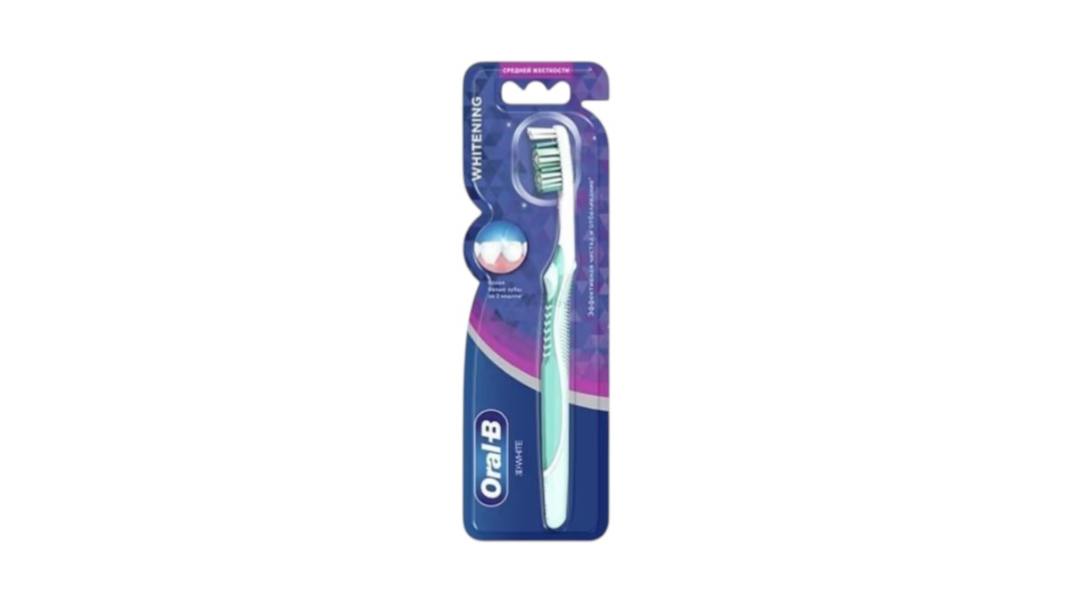 Зубная щетка Oral-B 3D White Whitening 40 средняя