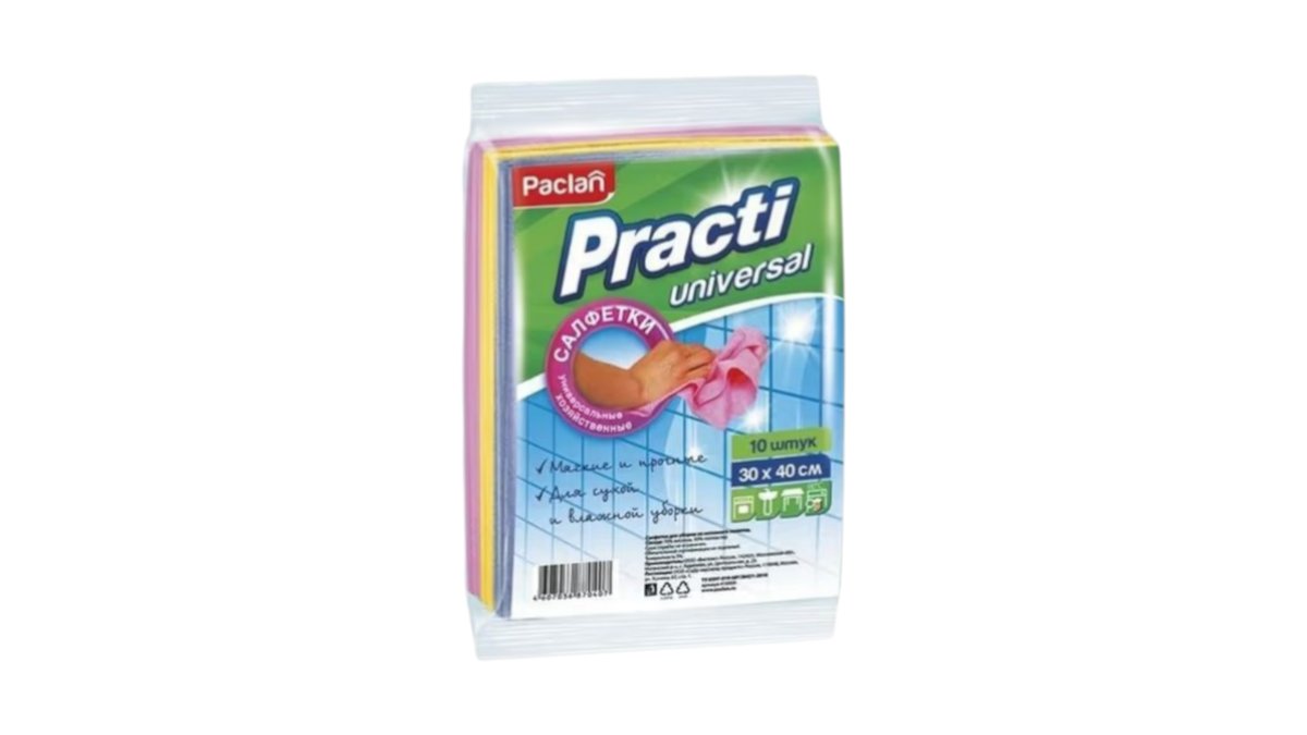 Салфетки Paclan Practi универсальные 30x40 см 10 шт