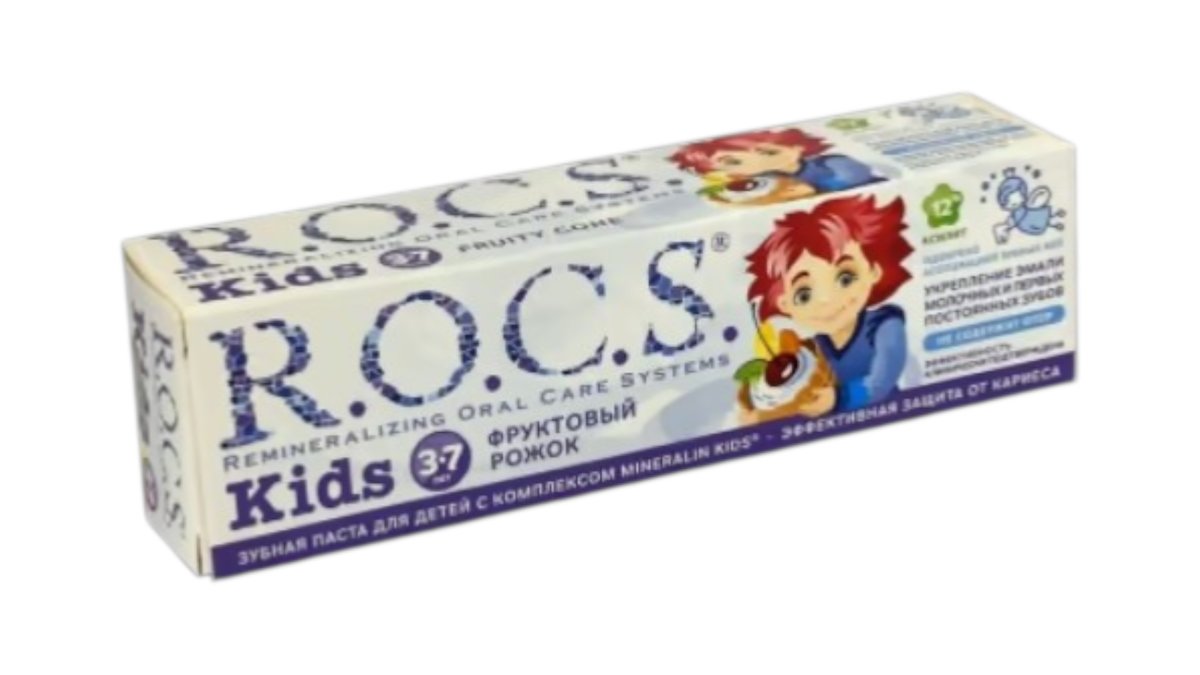 Паста зубная детский Rocs фруктовый рожок 45г