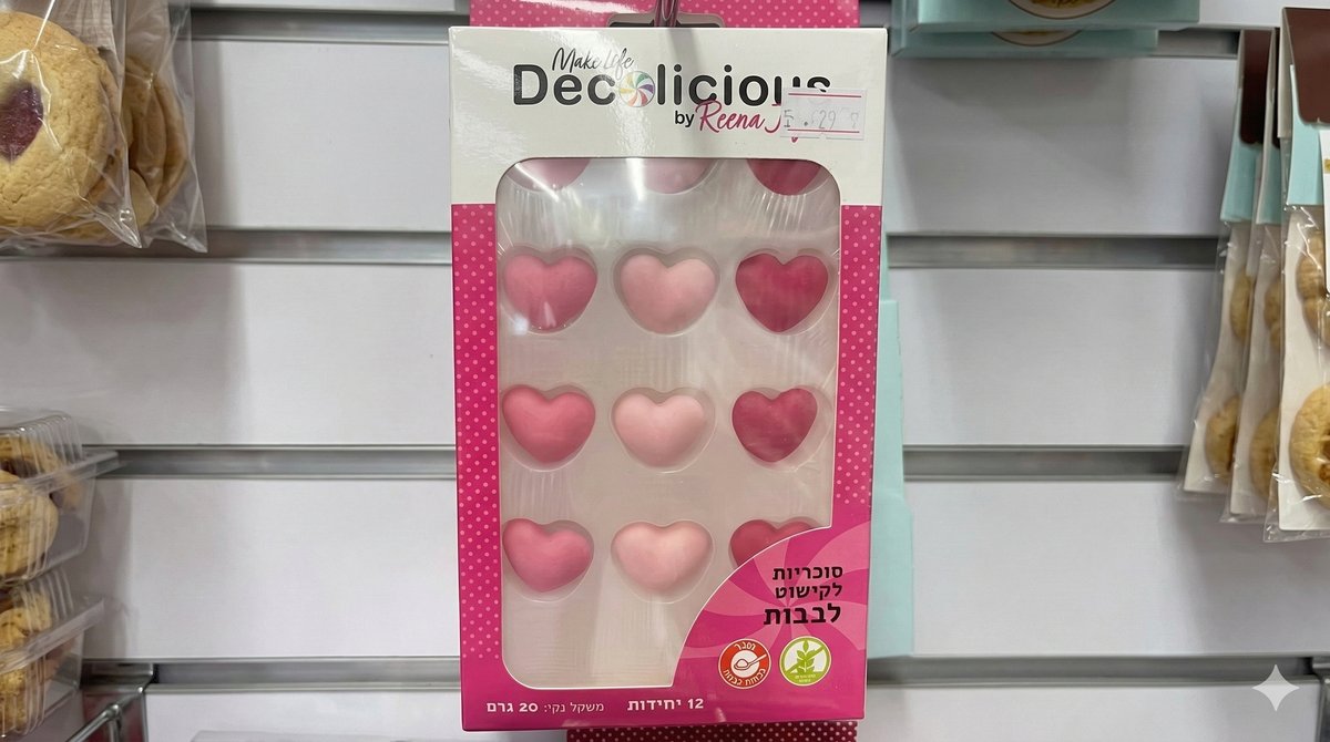סוכריות לקישוט לבבות