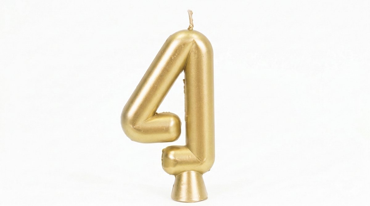 נר ספרה 4  |  זהב
