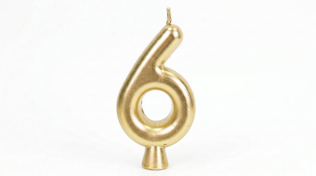 נר ספרה 6  |  זהב