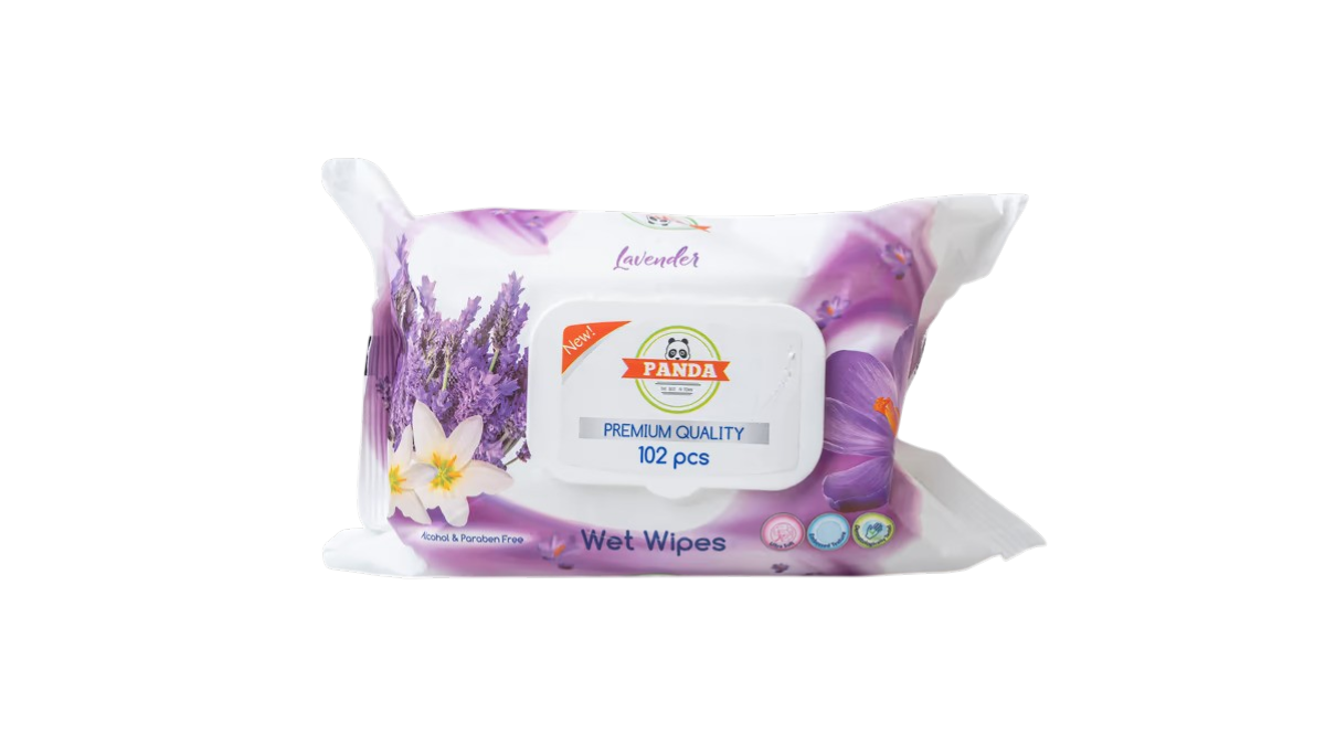 Panda Letër e Lagur Lavander 102 Copë