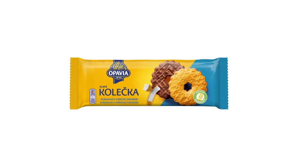 Opavia Sušenky Zlaté Kolečka S Kokosem Polomáčené 146g