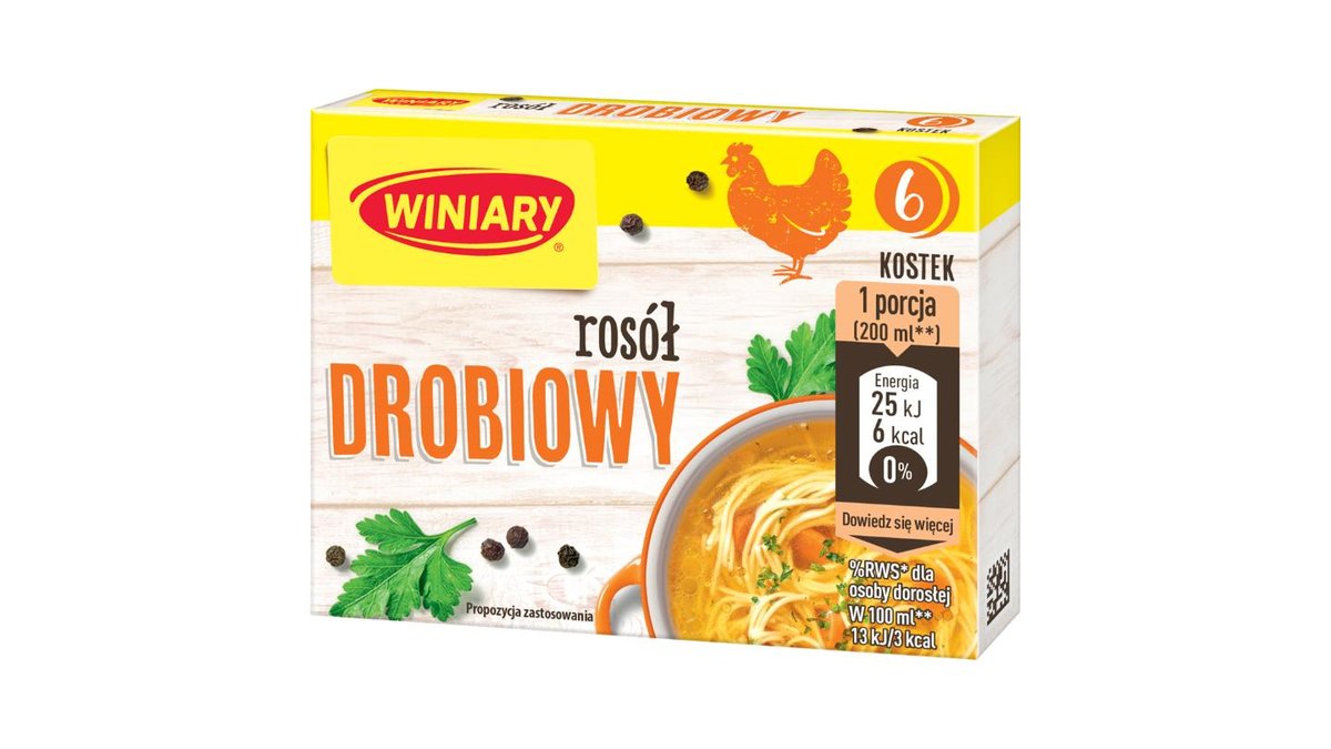 Winiary Rosół drobiowy 60 g (6 sztuk)