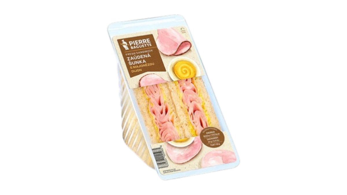 Pierre Baguette Sendvič zaúdená šunka a dijon, 170 g