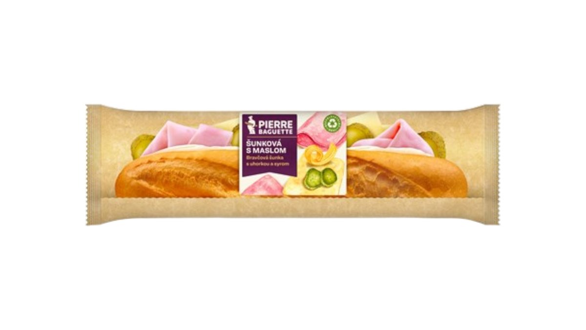 Pierre Baguette Bageta šunková s maslom, 215 g