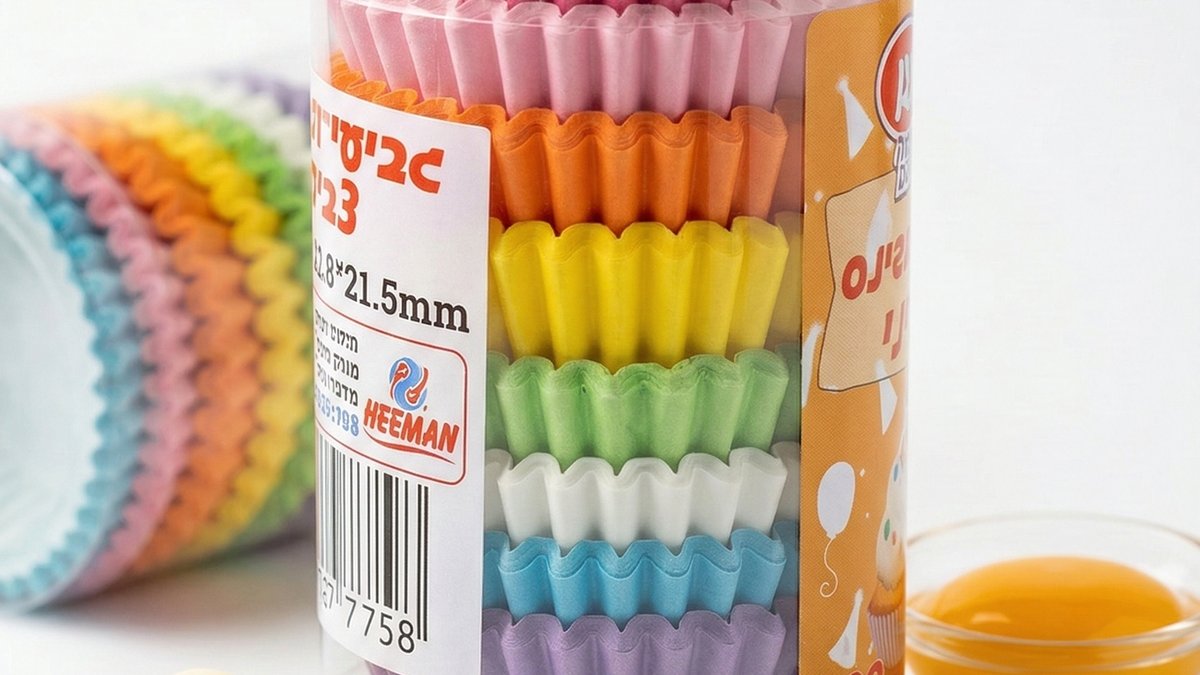 מיני גביעי מאפינס צבעוני