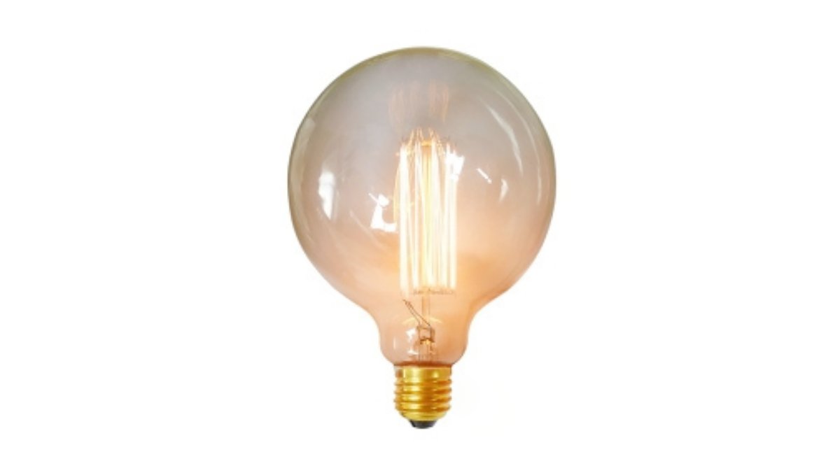 נורת לד פחם גלוב מתאימה לעמעום 60W  💡 | וינטג' צבע ענבר Eurolux | לתאורת אווירה מושלמת - טמבוריה בשפירא