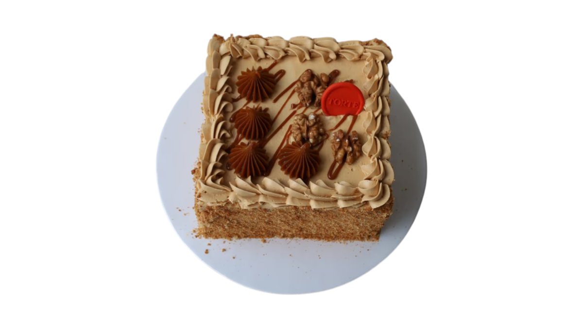 Karamel və qozlu tort