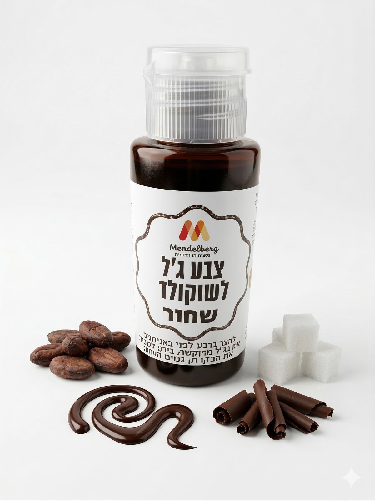 צבע מאכל ג'ל לשוקולד במגוון צבעים  | שחור
