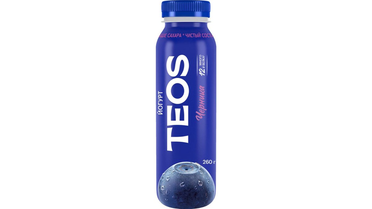 Йогурт Teos Актив черника 1,8% 260 г