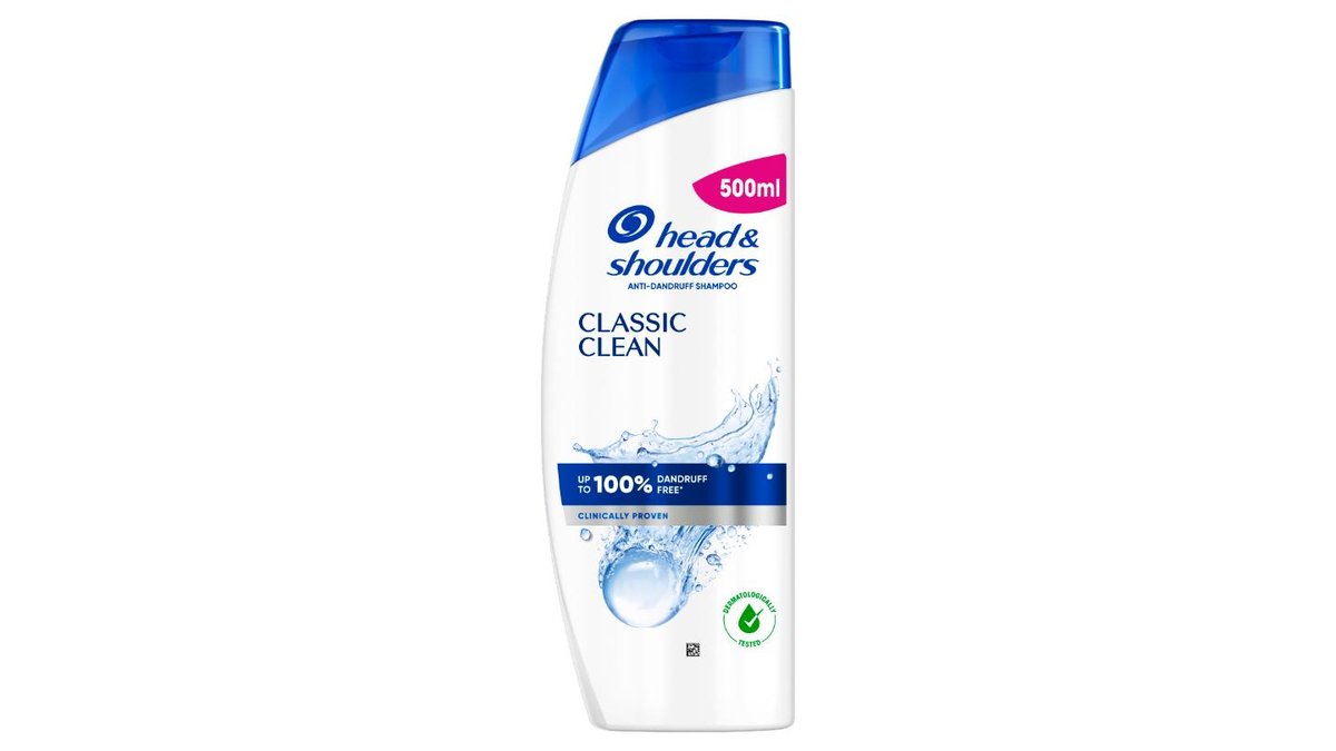 Head & Shoulders Classic Clean Šampon Proti Lupům 500ml. Působí proti Lupům, Mastnotě a Svědivosti