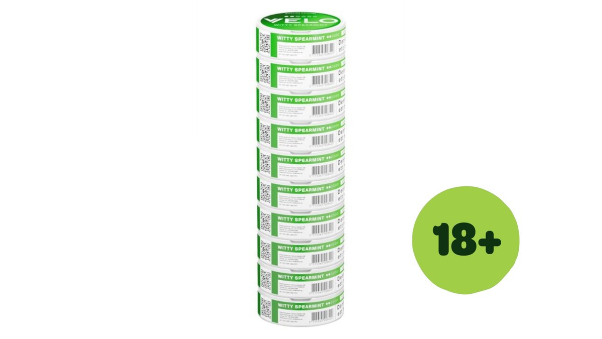 Velo Snus Slim Witty/Green Spearmint, 10-pack
