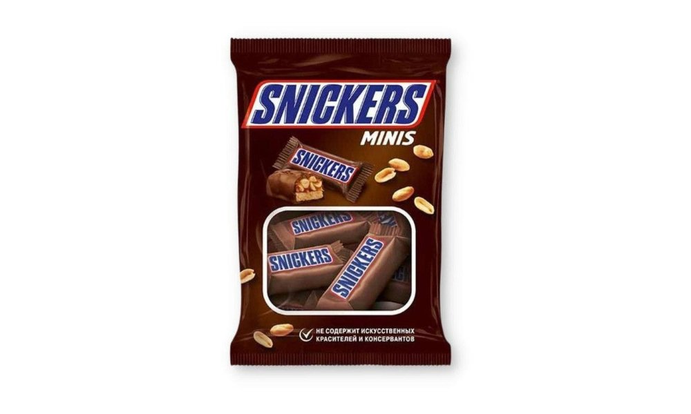 Шоколадный батончик Snickers minis, 180 г