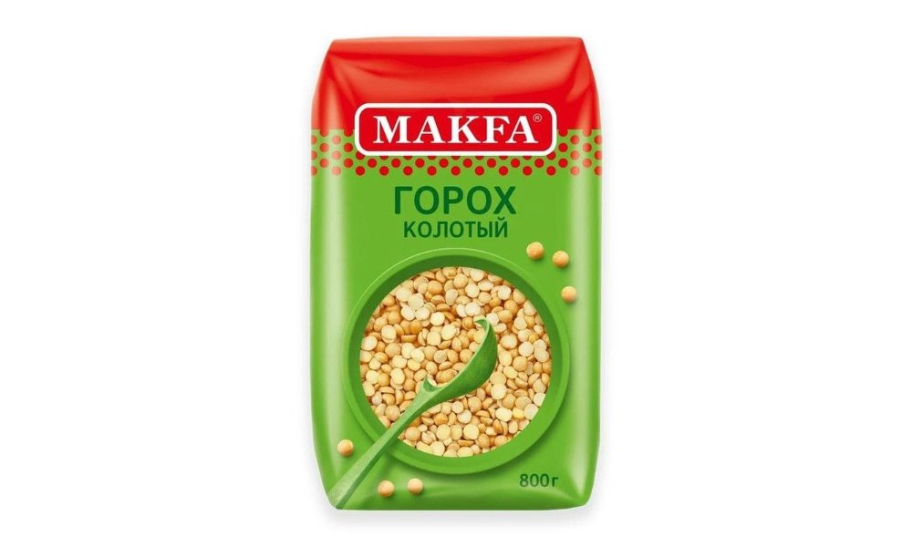 Крупа гороховая Makfa колотый шлифованный 800 г