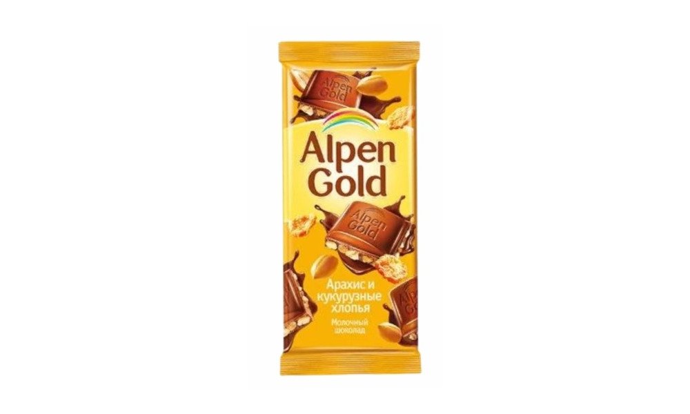 Шоколад Alpen Gold арахис-кукуруза 90 г