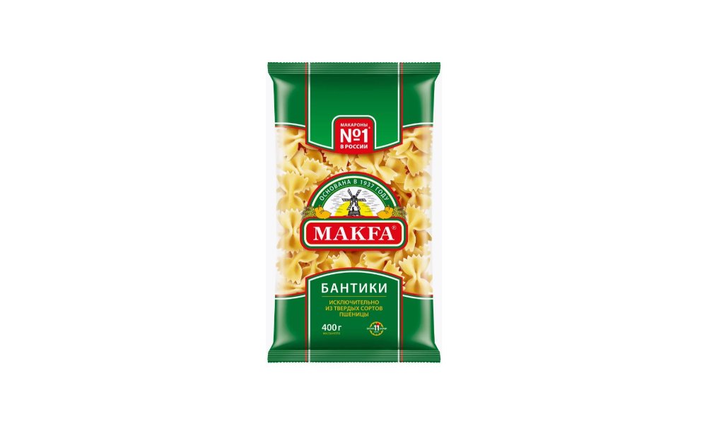 Макароны Makfa бантики, 400 г