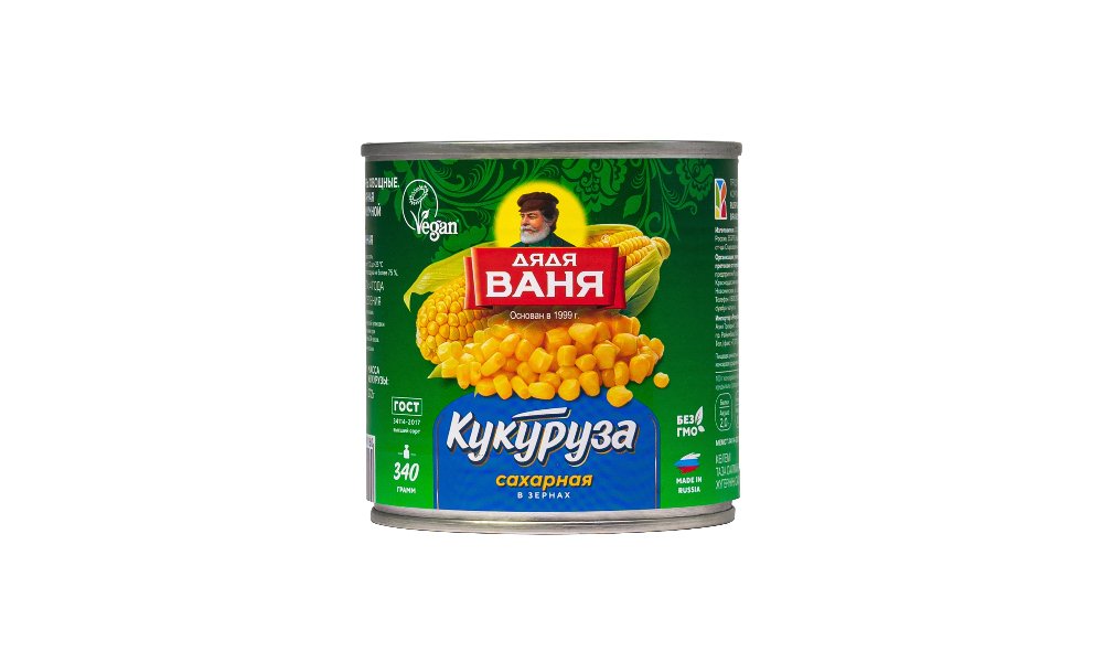 Кукуруза Дядя Ваня сахарная в зернах 425 мл