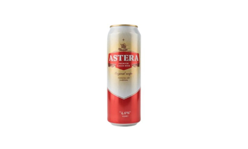 Пиво Astera светлое фильтрованное 0,568 л