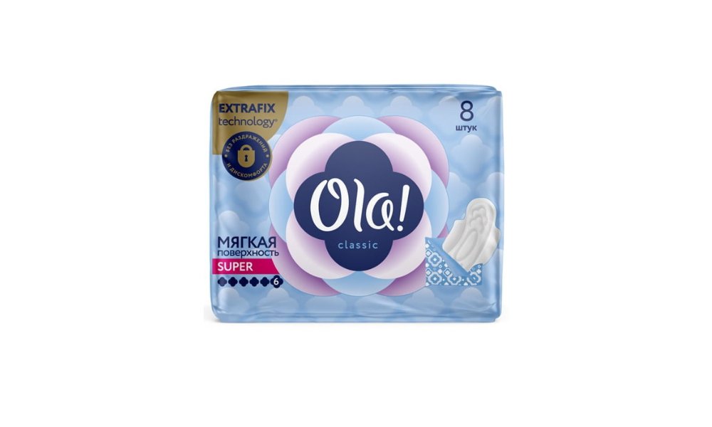 Прокладки Ola! Wings Super Singles 8 шт