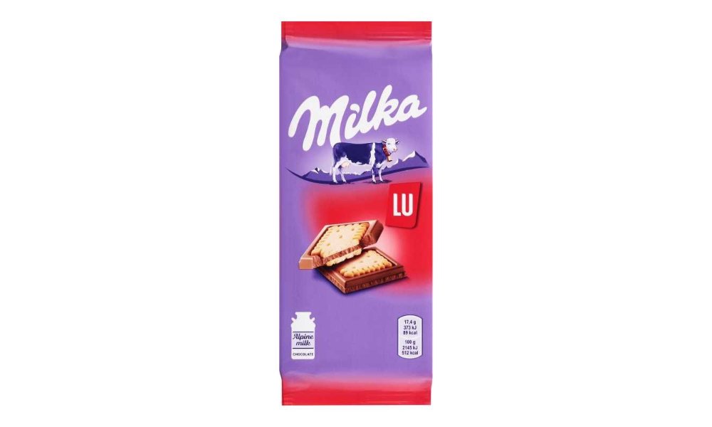Шоколад молочный Milka c печеньем lu, 87 г