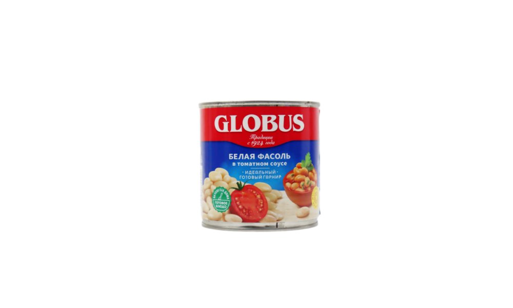 Фасоль Globus белая в томатном соусе 425 мл