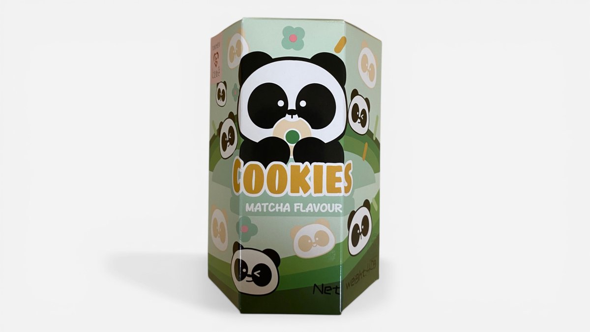 Tokimeki Panda cookies matcha flavour | Helmi Oriental Food Shop