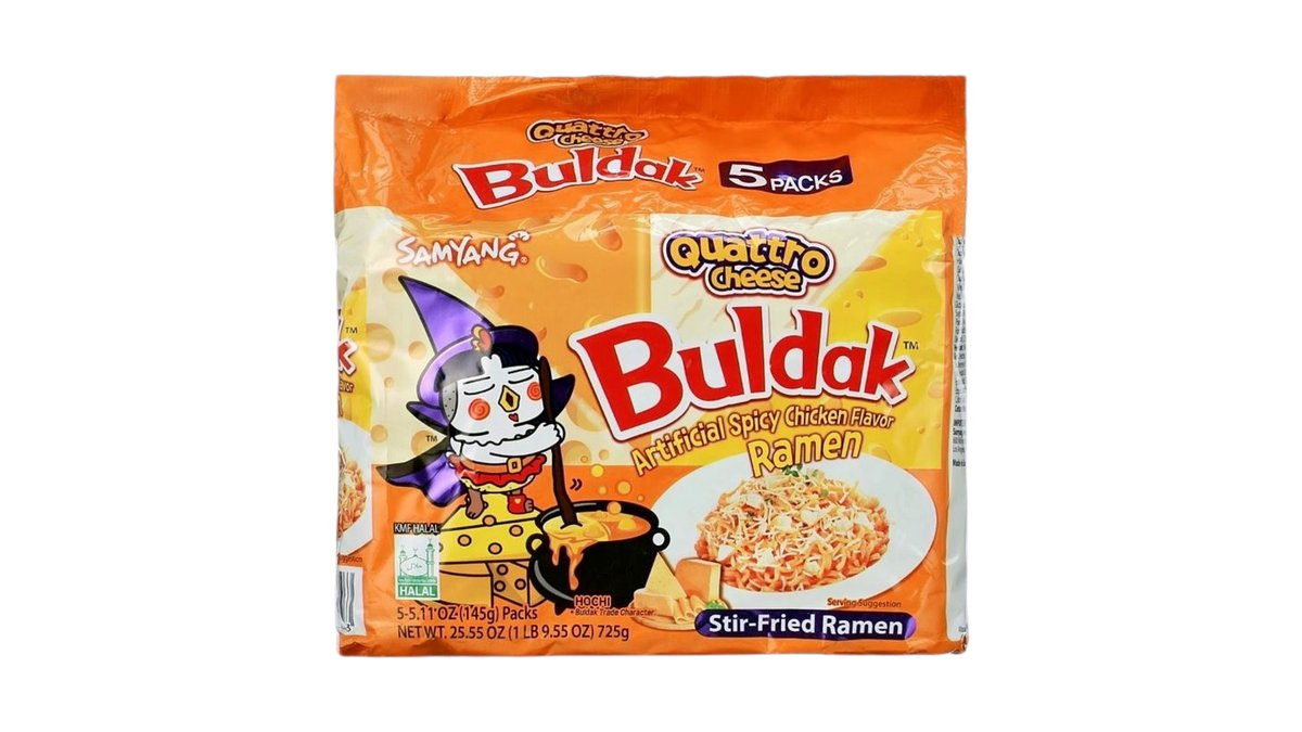 BULDAK HOT CHICKEN FLAVOR RAMEN QUATTRO CHEESE 5 PACK