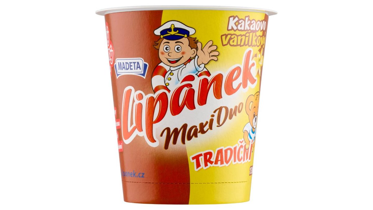 Madeta Lipánek tradiční maxi duo kakaovo vanilkový, 130 g