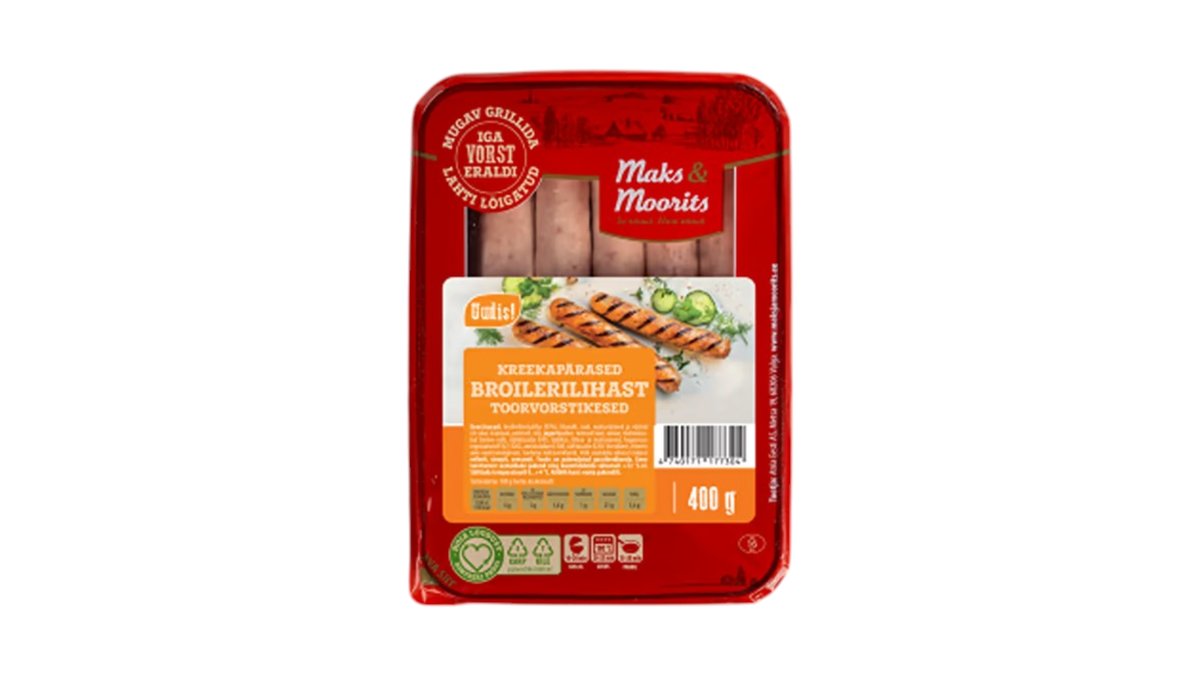 Maks&Moorits Kreekapärased broilerilihast toorvorstikesed 400g